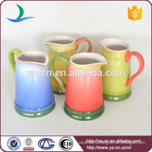 Wholesale colors hand painted ceramic bathroom jug